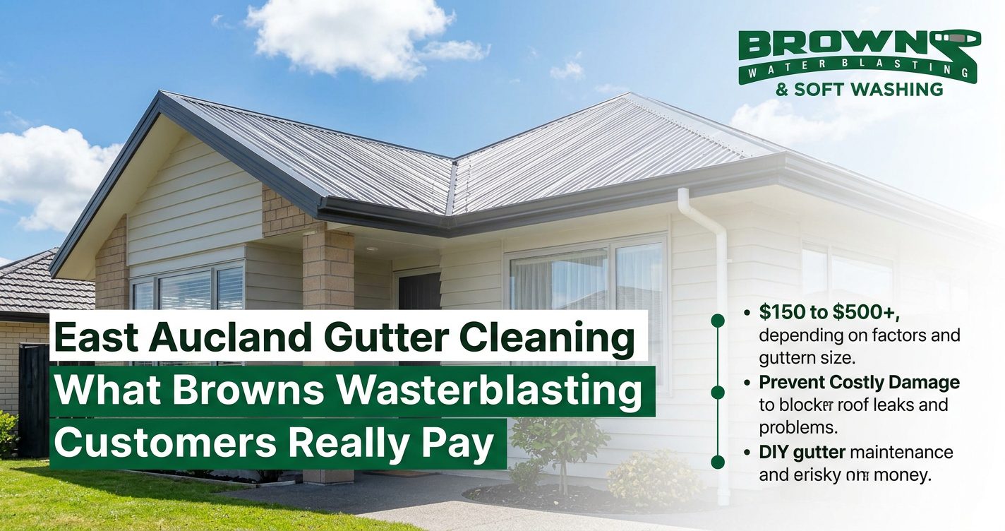 East Auckland Gutter Cleaning Prices Revealed: What Browns Waterblasting Customers Really Pay